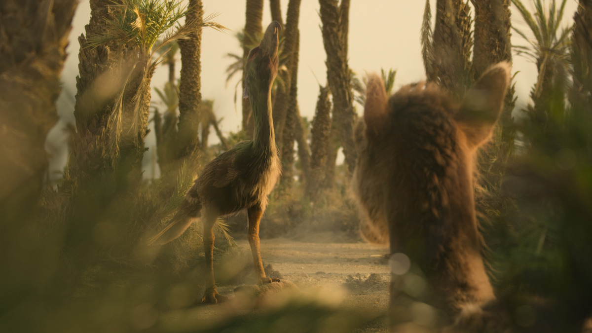 Terror bird vs. Theosodon in ‘Life on Our Planet.’