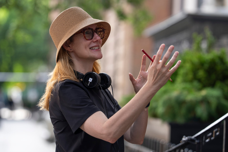 Director Laura Linney on the set of 'Black Rabbit.'