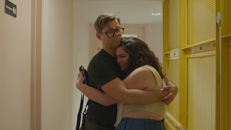 Andrew Rannells and Megan Stalter in 'Too Much'