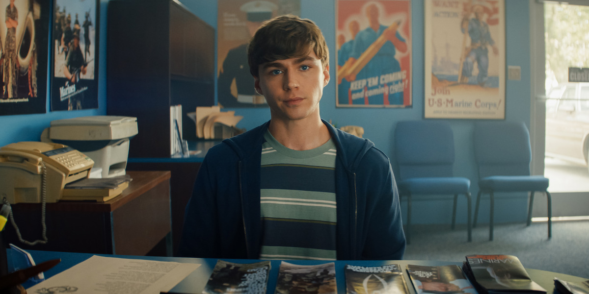 Miles Heizer as Cameron Cope in ‘BOOTS’