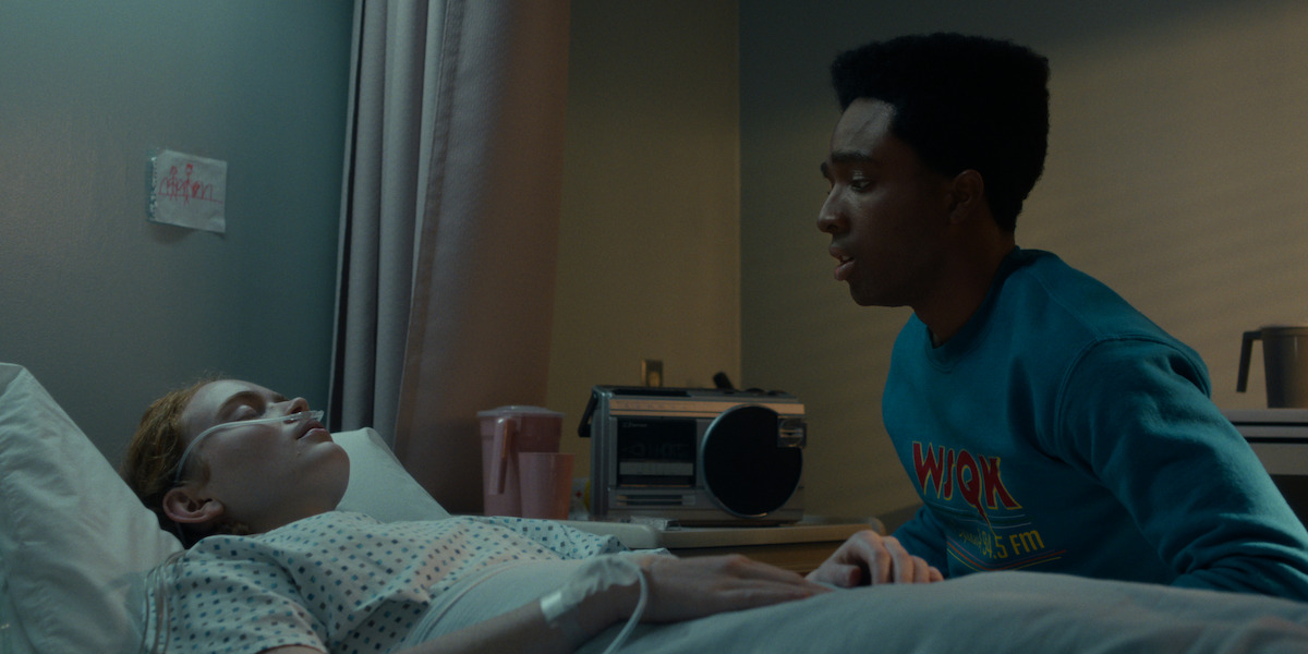 Sadie Sink as Max Mayfield and Caleb McLaughlin as Lucas Sinclair in ‘Stranger Things 5’