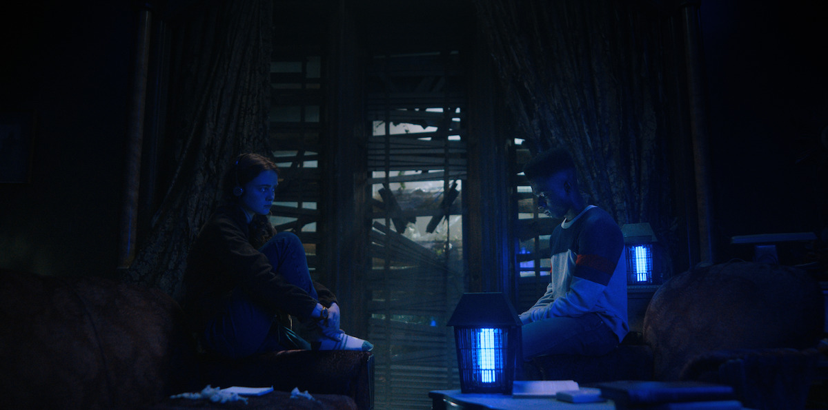 Sadie Sink as Max Mayfield and Caleb McLaughlin as Lucas Sinclair in ‘Stranger Things’ Season 4.