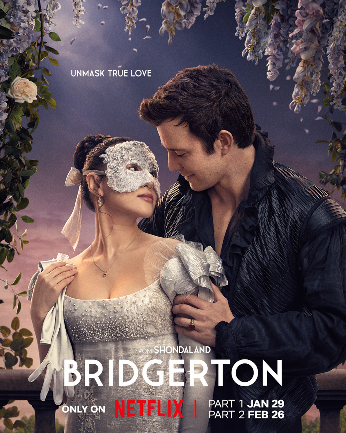 Yerin Ha as Sophie Baek and Luke Thompson as Benedict Bridgerton in ‘Bridgerton’ Season 4.
