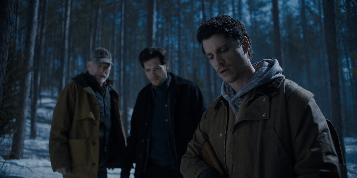 Ted Levine as Boris, Jeff Wilbusch as Jules, Adam DiMarco as Nicky Cunningham in ‘Something Very Bad Is Going To Happen’