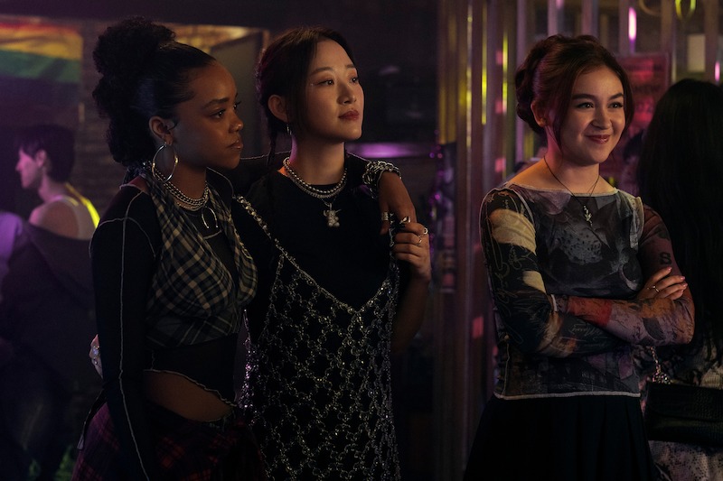 Regan Aliyah as Juliana Porter, Gia Kim as Yuri Han, and Anna Cathcart as Kitty Song Covey in Season 2 of 'XO, Kitty'