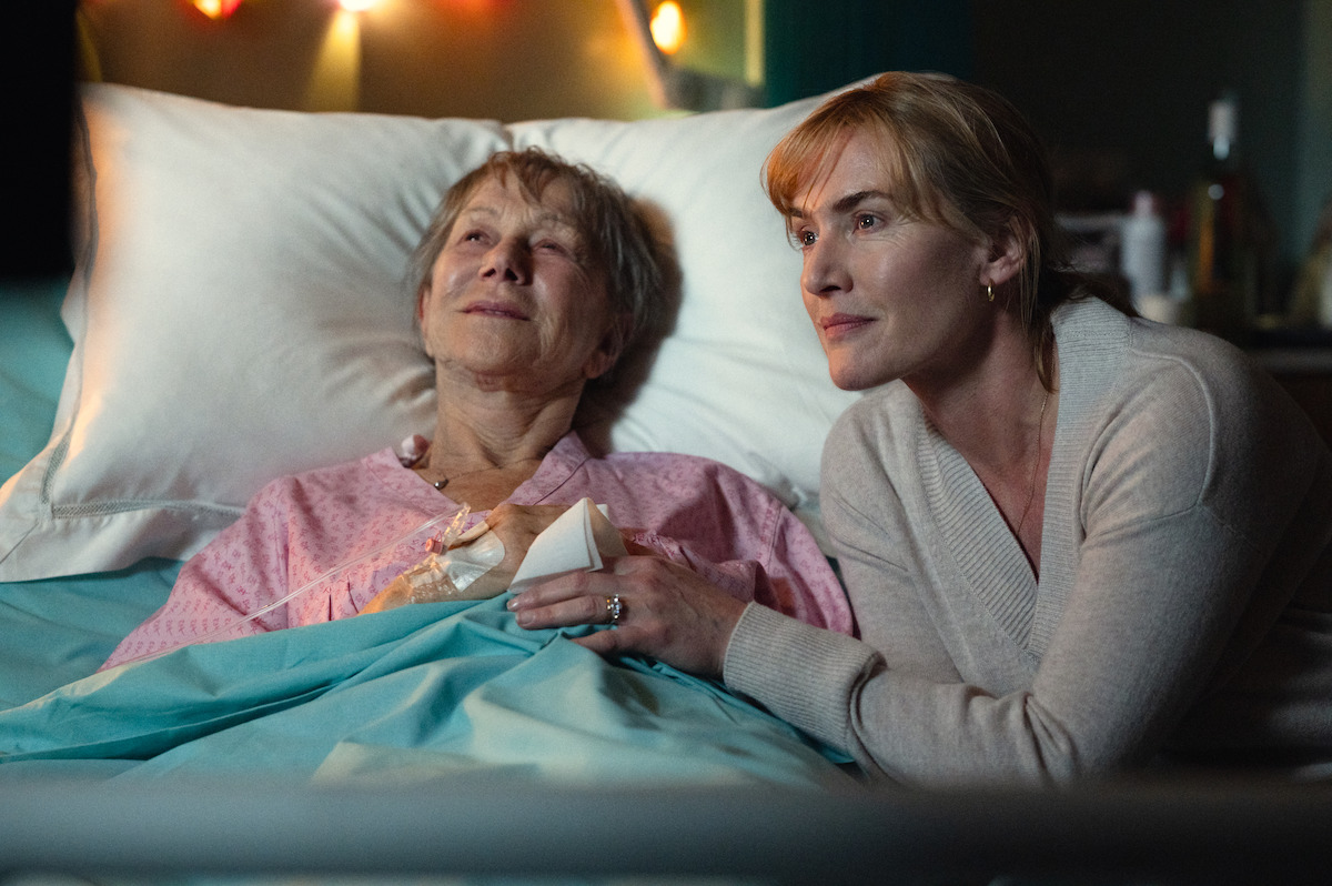 Helen Mirren as June and Kate Winslet as Julia in ‘Goodbye June’