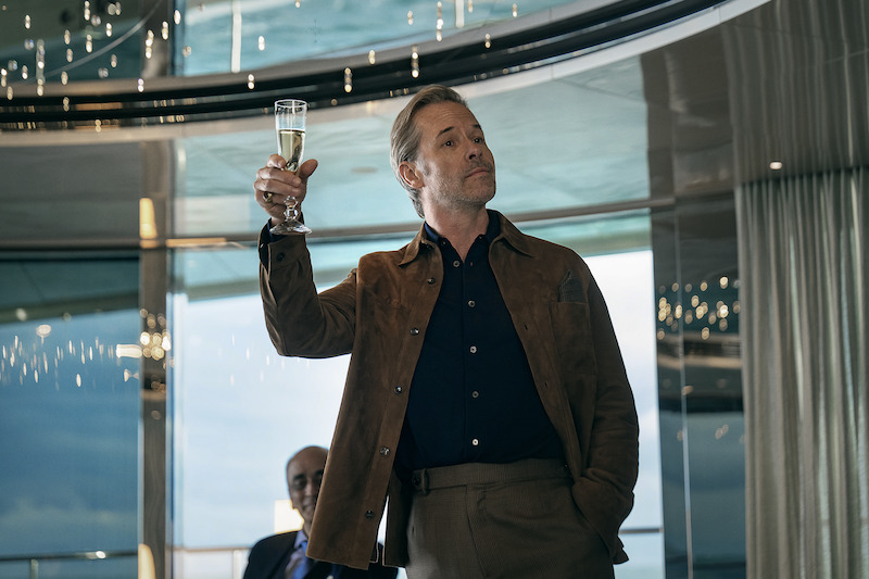 Guy Pearce as Bullmer in 'The Woman in Cabin 10.'