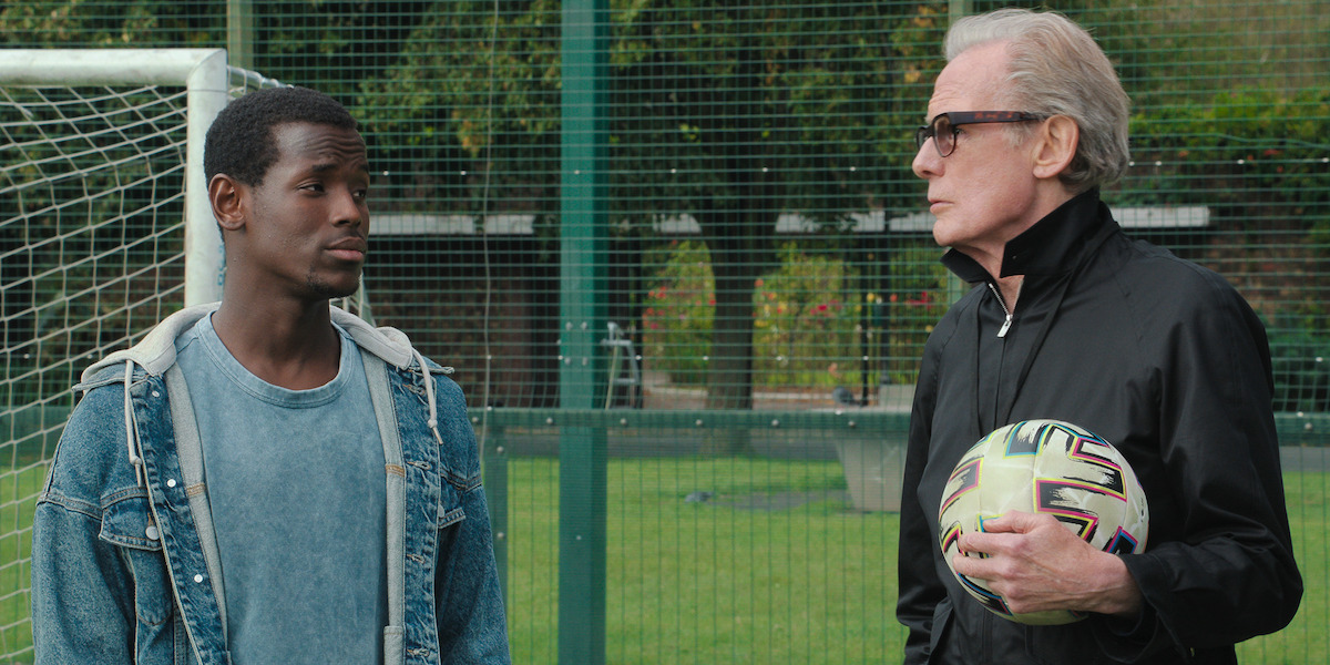 Micheal Ward and Bill Nighy in ‘The Beautiful Game’