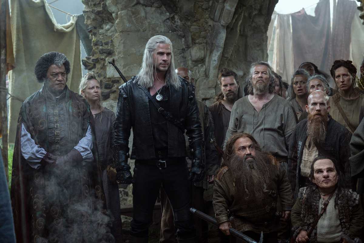 Laurence Fishburne as Regis and Liam Hemsworth as Geralt of Rivia in ‘The Witcher’ Season 4.