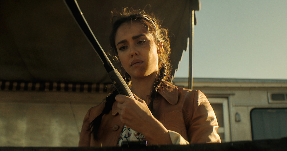 Jessica Alba as Parker in 'Trigger Warning'
