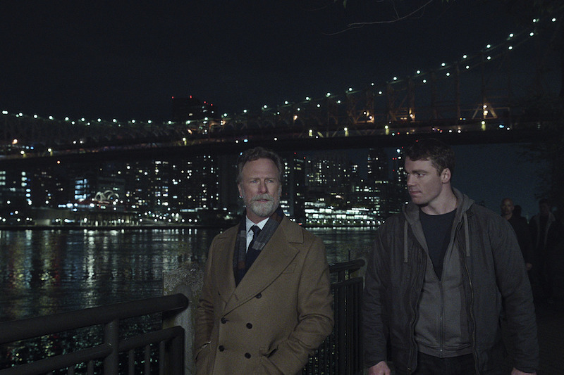 Louis Herthum as Monroe and Gabriel Basso as Peter Sutherland in Season 2 of 'The Night Agent'