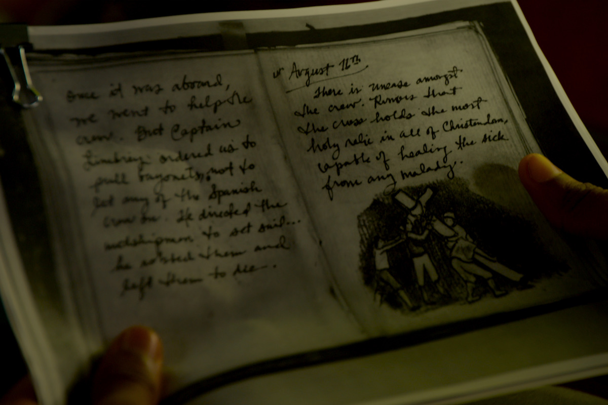 A shot of the mysterious diary.