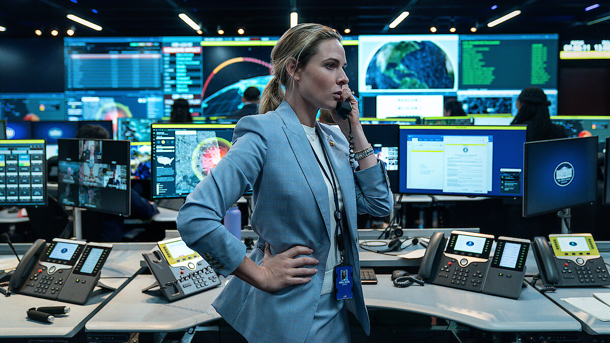 A House of Dynamite. Rebecca Ferguson as Captain Olivia Walker in A House of Dynamite. Cr. Eros Hoagland/Netflix © 2025.