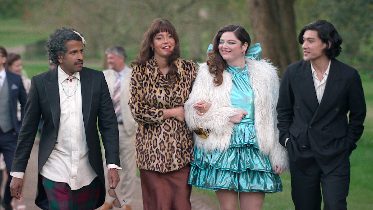 Prasanna Puwanarajah, Adele Exarchopoulos, Megan Stalter, and Will Sharpe in ‘Too Much’