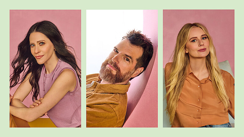 Jackie Tohn, Timothy Simons, and Justine Lupe