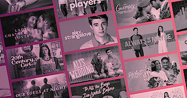 Grid of romance movies thumbnails on Netflix.