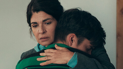 Soledad Villamil as Ema and Matías Recalt in an image from the series 'Caught.'