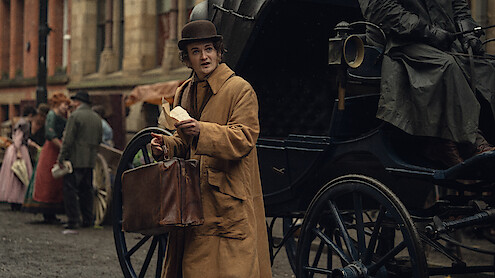 Jack Gleeson as Byron Hedges in 'House of Guinness' Season 1.