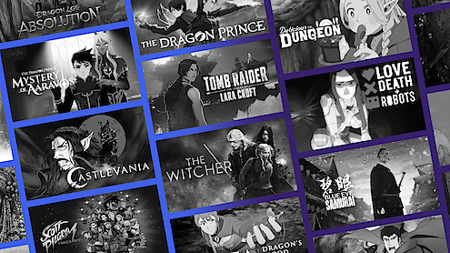 A grid of animated movie and TV titles that are similar to 'Arcane'.