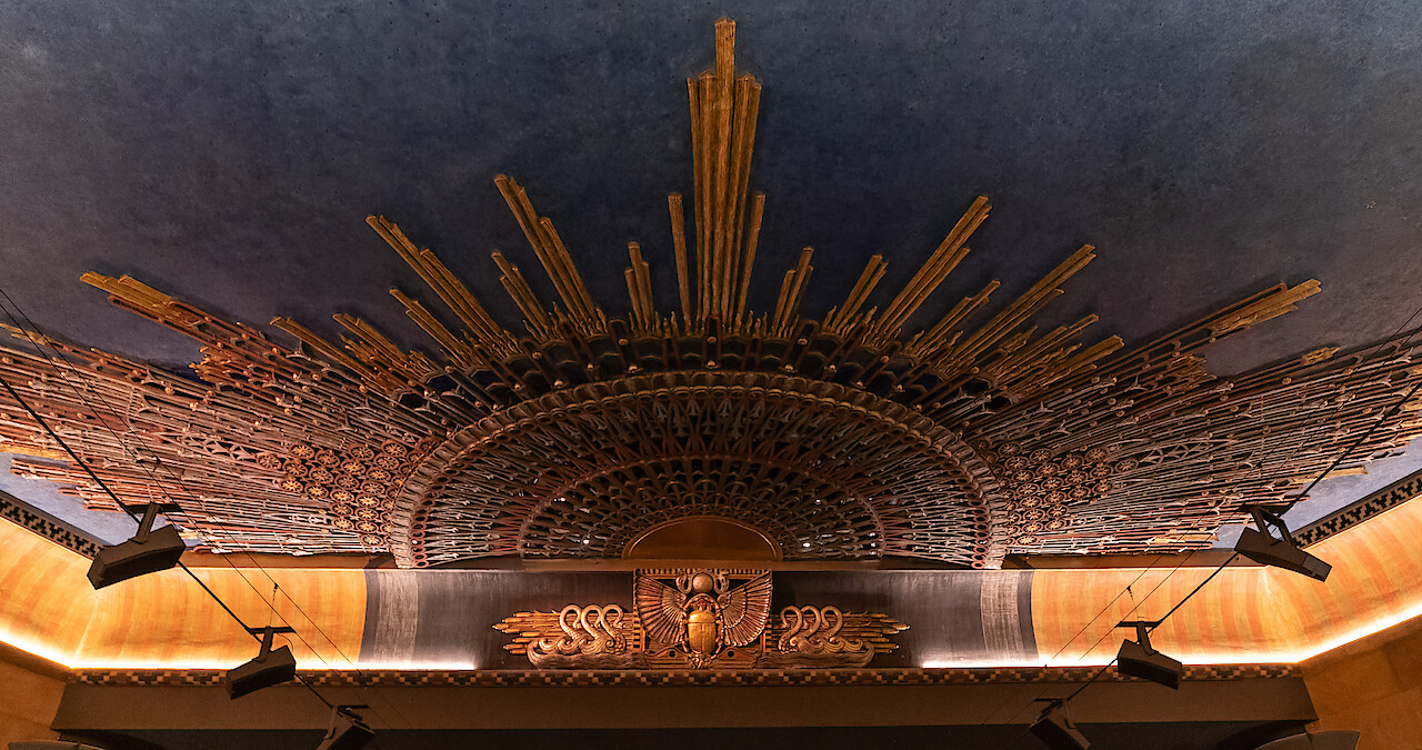 The interior of The Egyptian Theatre.