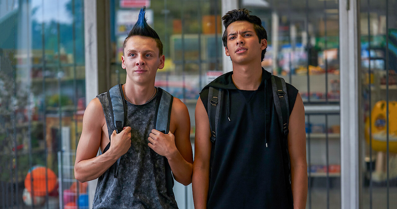 An image of both Jacob Bertrand and Xolo Maridueña standing next to each other