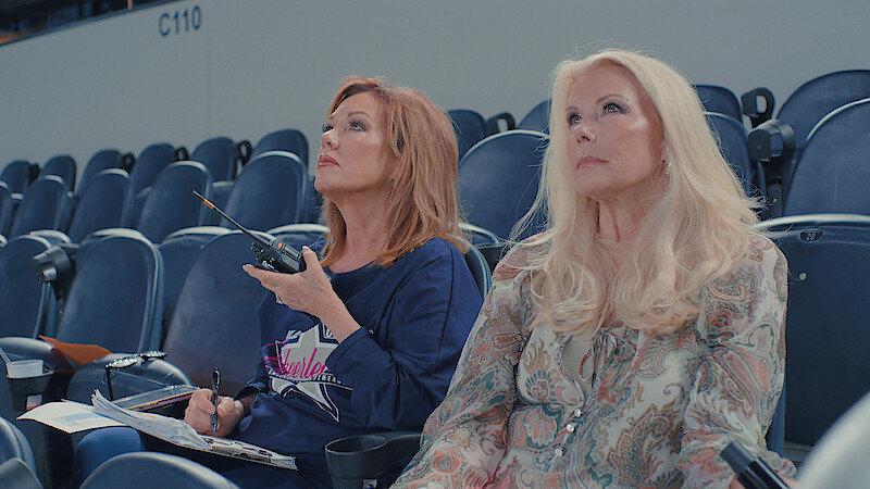 Kelli Finglass and Judy Trammell in the stands.