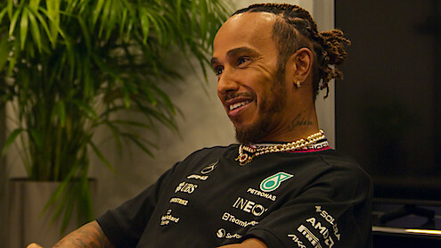 Lewis Hamilton smiling