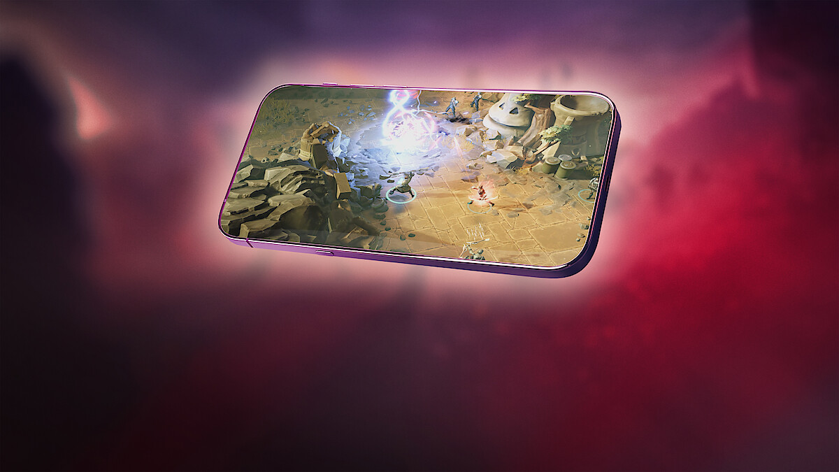 A screen shot of the game displayed on a smartphone.