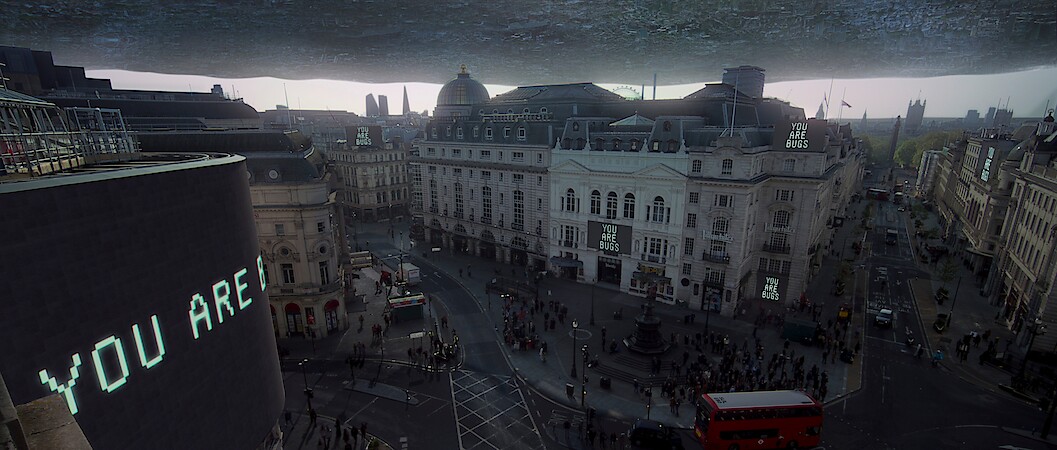 You Are Bugs is displayed on screens from '3 Body Problem' 