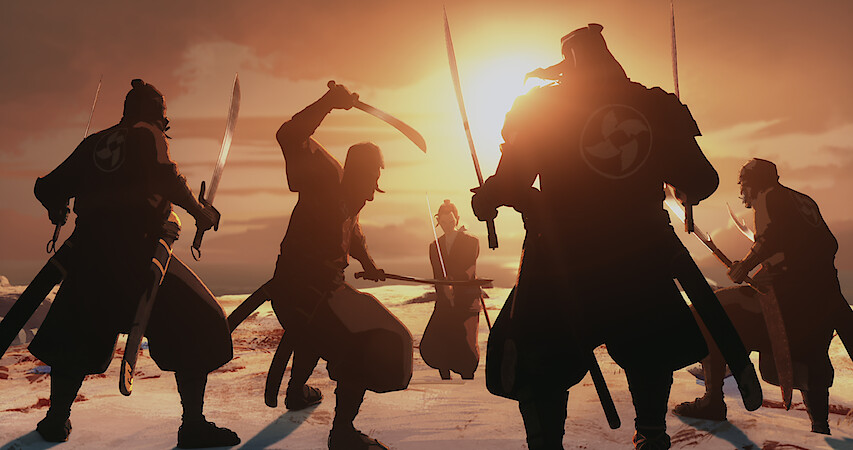 The Blue Eye Samurai faces off against many foes in 'Blue Eye Samurai.'