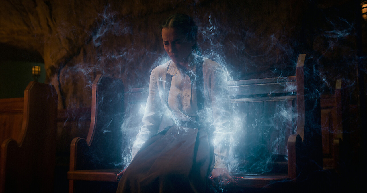 Jessie Mei Li as Alina Starkov in Season 2 of Shadow and Bone.