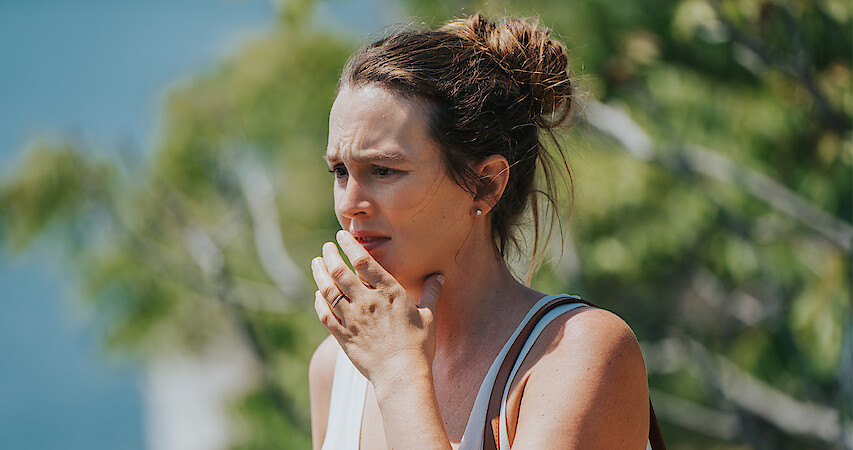 Leighton Meester plays Beth, a woman in search of her missing friend, in the thriller 'The Weekend Away'