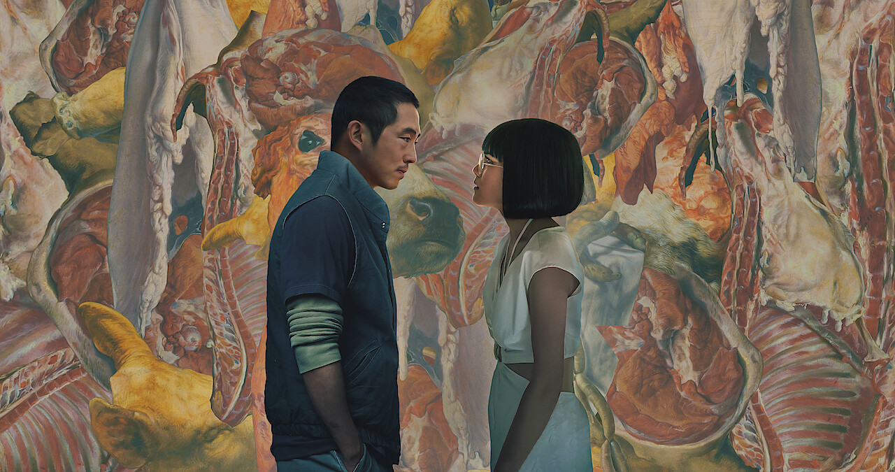 Steven Yeun as Danny and Ali Wong as Amy in BEEF Season 1.