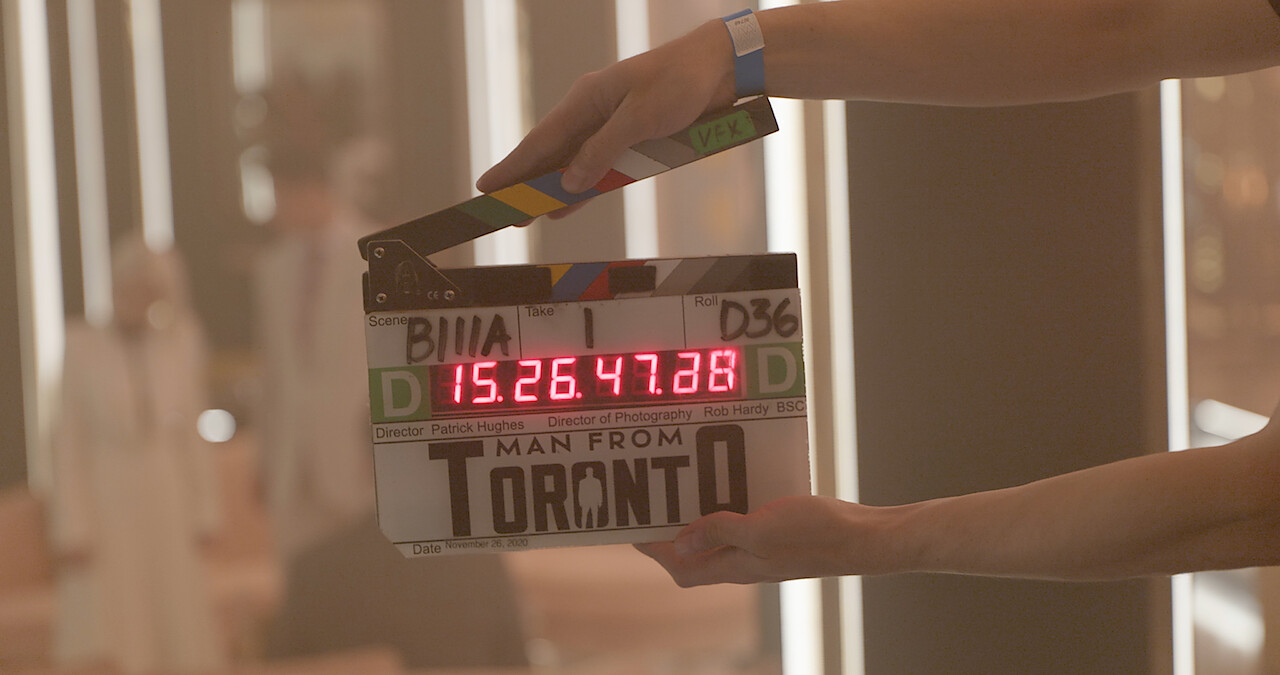 See The Explosive Behind The Scenes Footage of 'The Man from Toronto'
