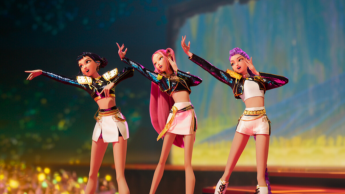 Kpop superstars Rumi, Mira and Zoey use their secret identities as badass demon hunters to protect their fans from an ever-present supernatural threat. ©2025 Netflix