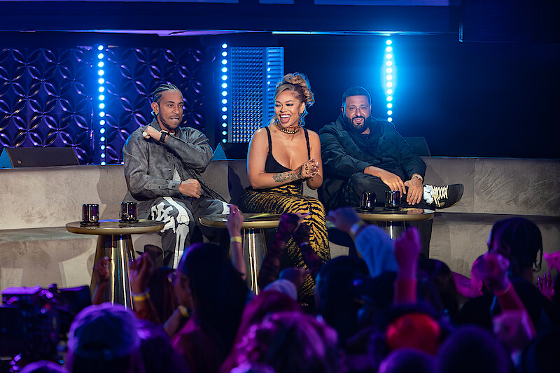 Ludacris, Latto, and DJ Khaled in Season 2 of 'Rhythm + Flow'.