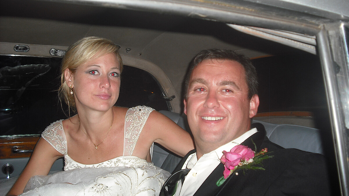A couple on their wedding day in A Deadly American Marriage.