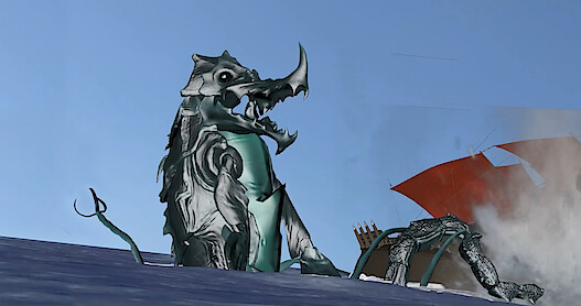 Compare the Storyboards of 'The Sea Beast' to the Final Film