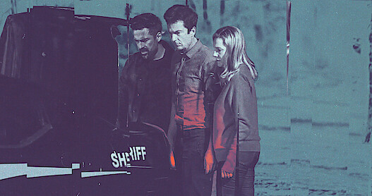 Stylized image of the Jason Bateman and Laura Linney in 'Ozark'