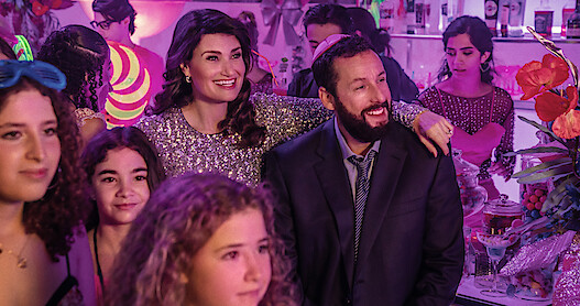 Adam Sandler as Danny Friedman and Idina Menzel as Bree Friedman.