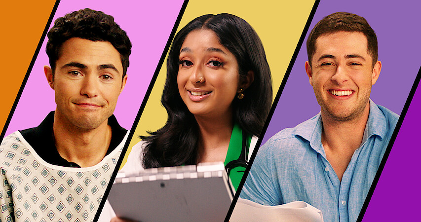Darren Barnet, Maitreyi Ramakrishnan and Jaren Lewison