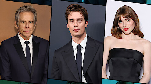 Three people dressed formally pose separately against studio and event backgrounds, wearing suits and an elegant black dress. Each is centered in their own portrait, suggesting a collage for a promotional or professional purpose.