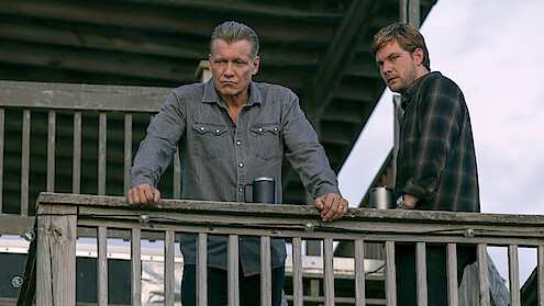 Holt McCallany as Harlan Buckley and Jake Weary as Cane Buckley in 'The Waterfront.'