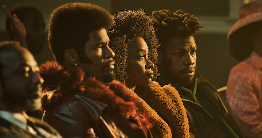 Jamie Foxx as Slick Charles, Teyonah Parris as Yo-Yo, and John Boyega as Fontaine
