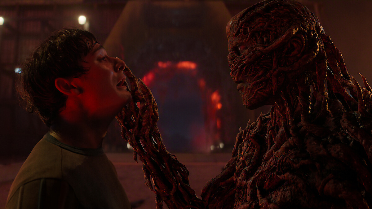 Noah Schnapp as Will Byers and Jamie Campbell Bower as Vecna in 'Stranger Things' Season 5