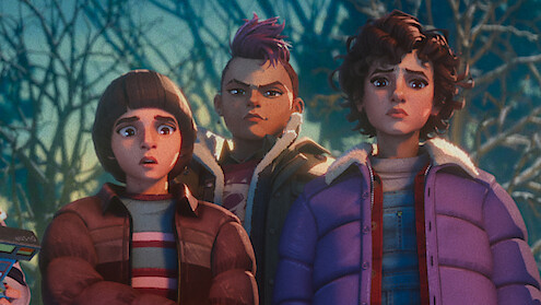 Will, Nikki, and Eleven in 'Stranger Things: Tales From '85'