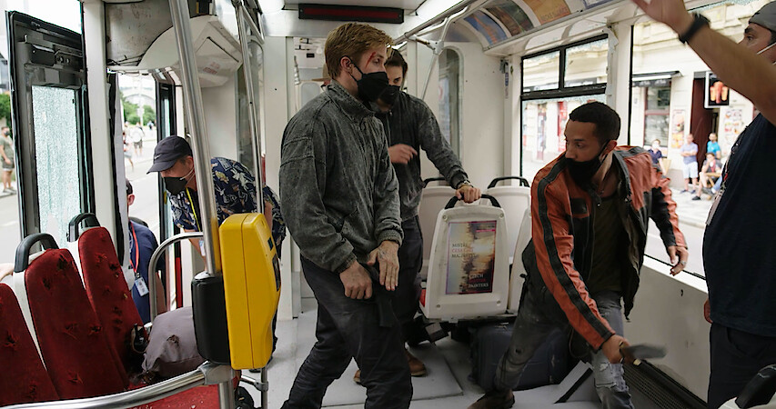 Photo of behind the scenes action